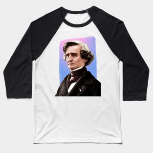 French Composer Hector Berlioz - pink blue - illustration Baseball T-Shirt